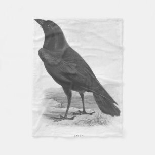 Couverture Polaire Oiseaux. Blackbird Raven