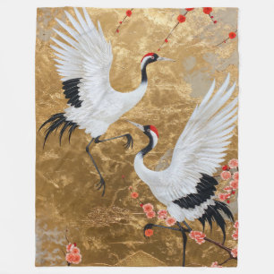 Couverture Polaire Oiseaux japonais de grues
