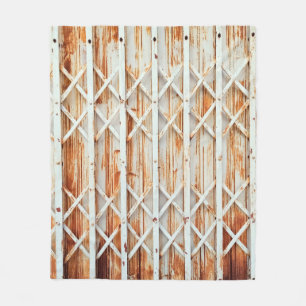 Couverture Polaire Old iron door panels are rusted. abstract,antique,