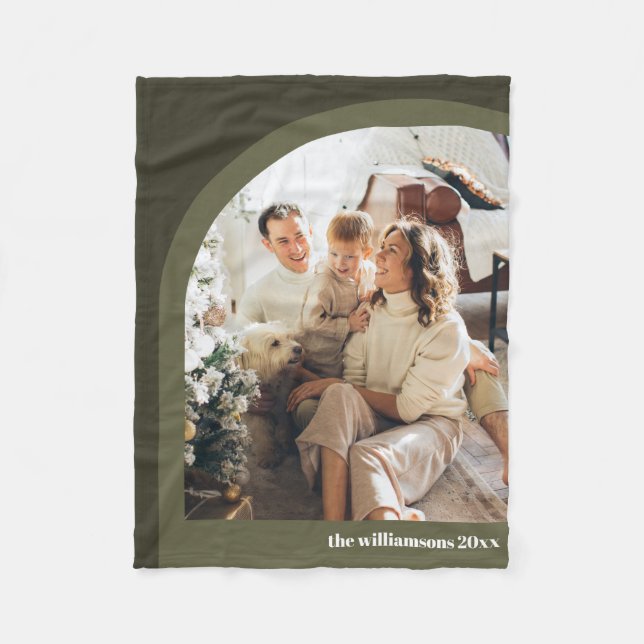 Couverture Polaire Olive Green Arc moderne deux photo verticale (Devant)