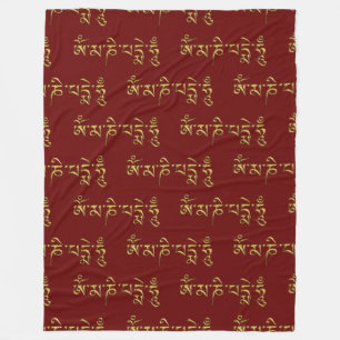 Couverture Polaire OM MA NI PADME HUM - Mantra sanskrit tibétain 1