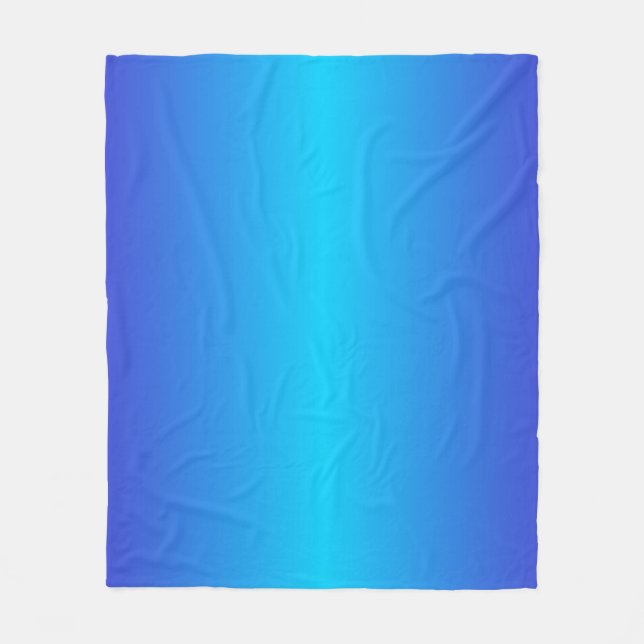 Couverture Polaire Ombre bleu turquoise moderne (Devant)