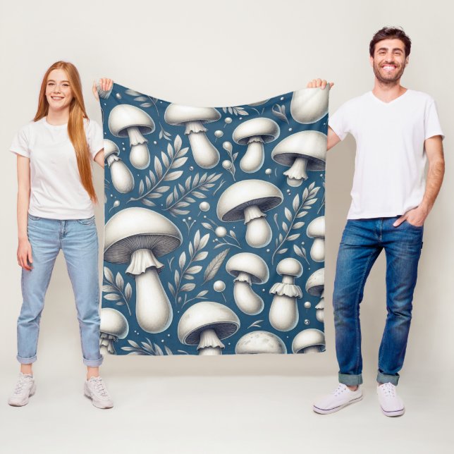 Couverture Polaire Ombre de champignons (En situation)