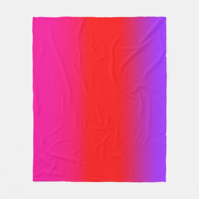 Couverture Polaire Ombre rouge violet magenta Festive (Devant)