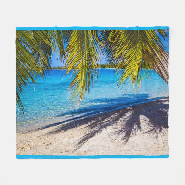 Couverture Polaire Ombres sur la plage (Devant (Horizontal))