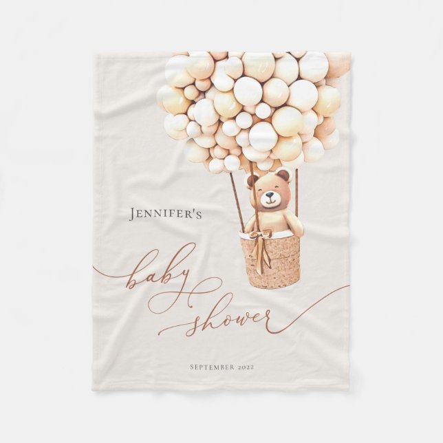 Couverture Polaire On Peut Attendre ! Baby shower (Devant)