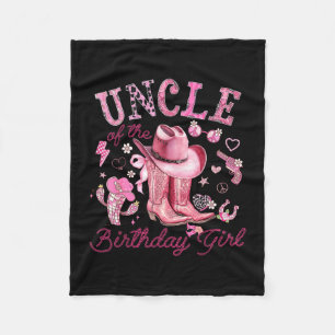 Couverture Polaire Oncle de la fille d'anniversaire vachette rose wes