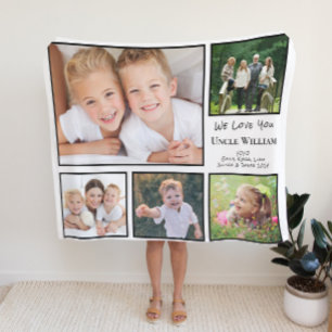 Couverture Polaire Oncle We Love You Photo Collage