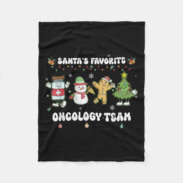 Couverture Polaire Oncology Christmas Crew Chemotherapy Nurse Techs N (Devant)