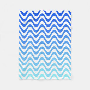 Couverture Polaire Ondes bleues dégradantes