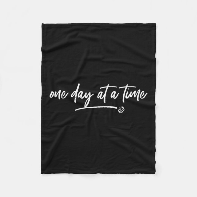 Couverture Polaire One Day At A Time Sitive Motivational Quote Saying (Devant)