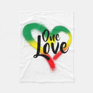 Couverture Polaire One Love One Heart Reggae Vibes