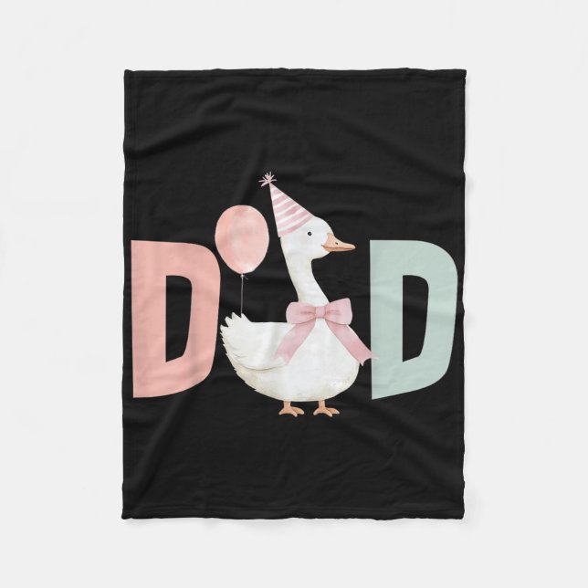 Couverture Polaire One Silly Goose Dad 1st First Birthday Family Matc (Devant)