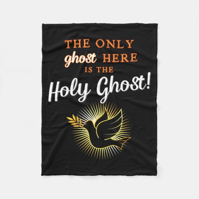 Couverture Polaire Only The Holy Ghost - Funny Anti Halloween Christi (Devant)