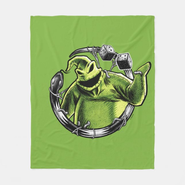 Couverture Polaire Oogie Boogie | Serpent et dés (Devant)
