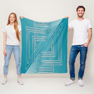 Couverture Polaire Opal Turquoise blanc