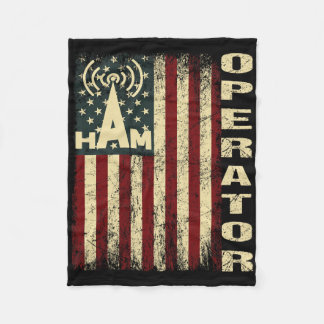Couverture Polaire Opérateur radio amateur radio ham drapeau patrioti