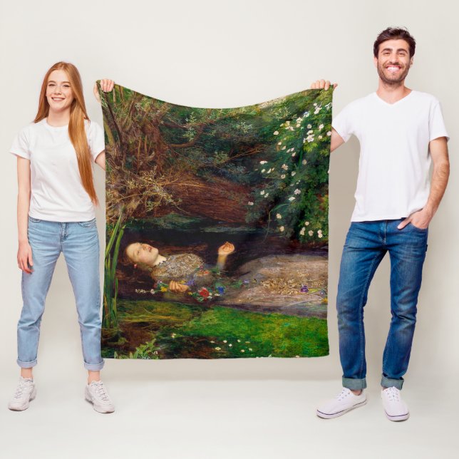 Couverture Polaire Ophelia, John Everett Millais (En situation)