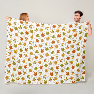 COUVERTURE POLAIRE OR ORANGE VERT CHUTE FEUILLE