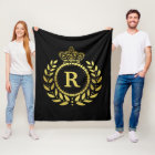 Or royal de noir de guirlande de laurier de