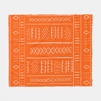 Couverture Polaire Orange African Mudchiffon Print