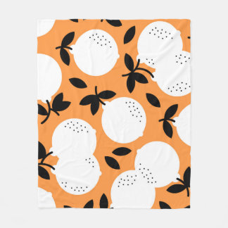 Couverture Polaire Orange Bliss : Motif de fruits exquis