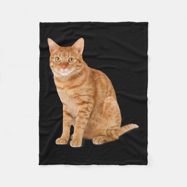 Couverture Polaire Orange Chat Tab Funny Chat Parodie Amoureux des ch (Devant)