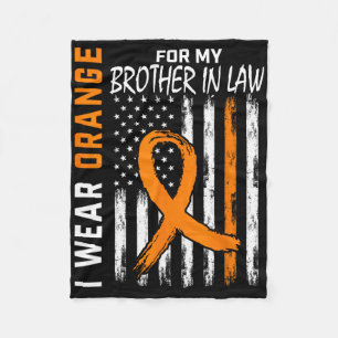 Couverture Polaire Orange Pour Mon Frère En Droit Leucémie Sensibilis