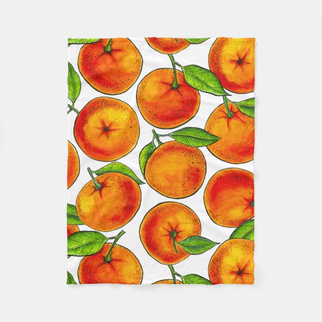 Couverture Polaire Oranges (Devant)