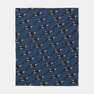 Couverture Polaire Orca Blanket Baleine Tueur Baleine Blanches en pol