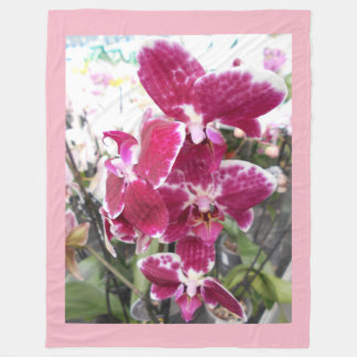 Couverture Polaire Orchidées violettes