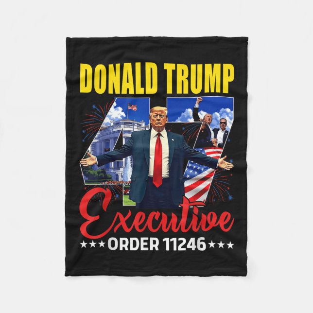 Couverture Polaire Ordonnance 11246 47e Président Trump 2025 Us (Devant)