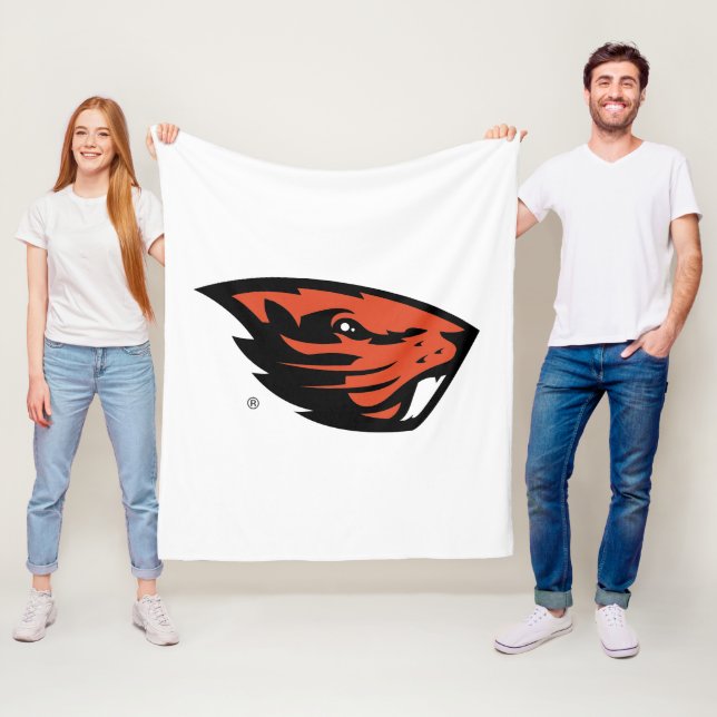 Couverture Polaire Oregon State Beavers | Tête de castor (En situation)