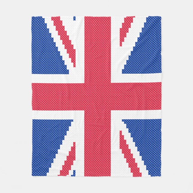 Couverture Polaire Original cross-stitch design Union Jack (Devant)