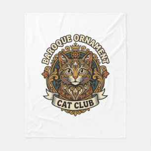Couverture Polaire Ornement baroque Chat Cadeau amateur de chat - Orn