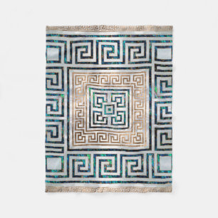 Couverture Polaire Ornement principal grec - ormeau et or