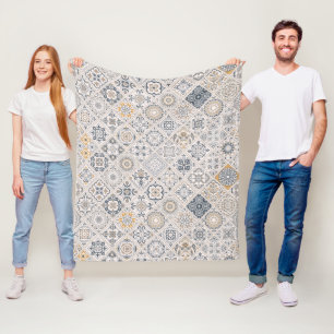 Couverture Polaire Ornement traditionnel portugais et espagnol Boho