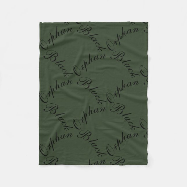 Couverture Polaire Orphan noir cursive motif de tuiles courbes (Devant)