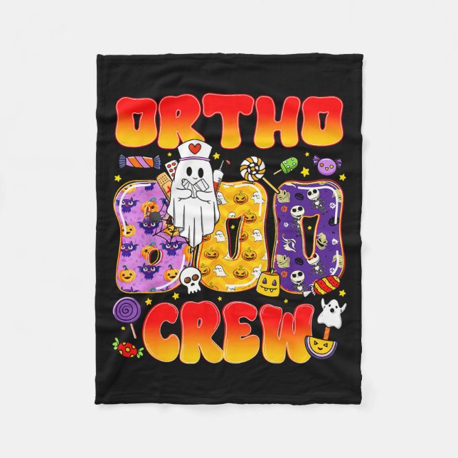 Couverture Polaire Ortho Boo Crew Ortho Nurse Funny Halloween  (Devant)