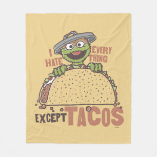 Couverture Polaire Oscar Je Déteste Tout Sauf Les Tacos