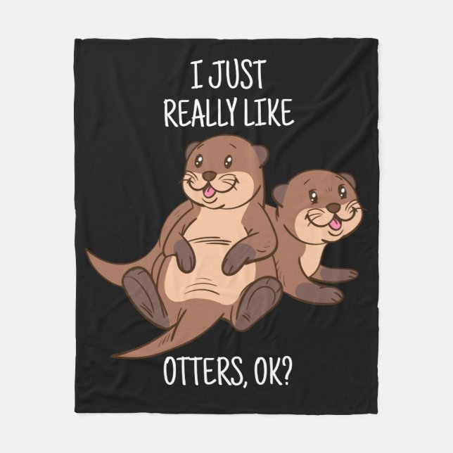 Couverture Polaire Otter Lover Cadeau de loutres de mer pour hommes O (Devant)