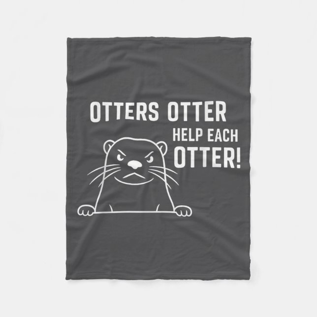 Couverture Polaire Otters Otter Help Each Otter Funny Otter Quote  (Devant)