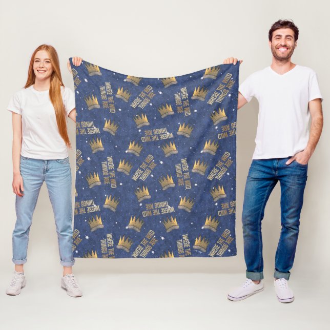 Couverture Polaire Où les choses sauvages sont Motifs de la Couronne  (En situation)