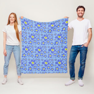 Couverture Polaire Oubliez-moi pas la conception de fleur sur la couv