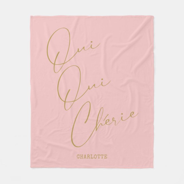 Couverture Polaire Oui Oui Chérie Citation française Chic Funny Blush (Devant)