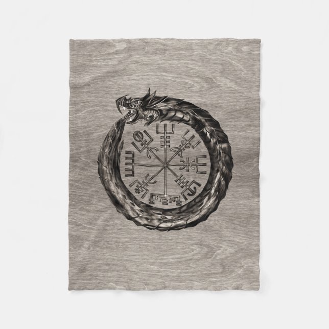 Couverture Polaire Ouroboros avec Vegvisir (Devant)