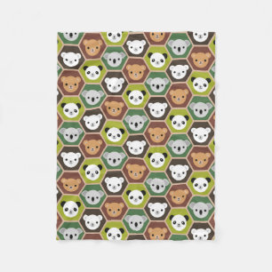 Couverture Polaire Ours d'automne de Kawaii