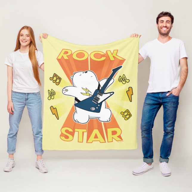 Couverture Polaire Ours de glace - Rock Star (En situation)