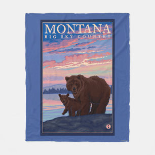 Couverture Polaire Ours de MontanaMomma et Vintage voyage de CUB