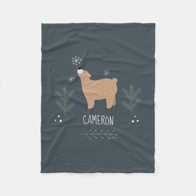 Couverture Polaire Ours endormi (Devant)